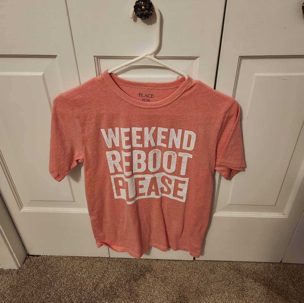 Children's Place boys 10/12 pink shirt